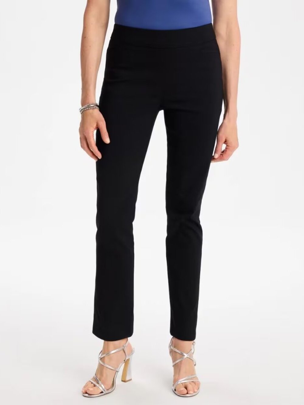 NWOT Chico's Brigitte™ Slim Pull-On Ankle Pants Black Size 1.5 (10)